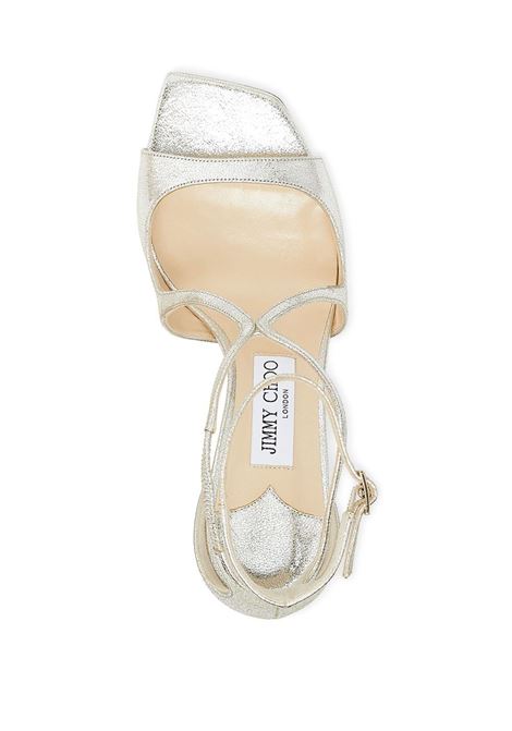 Sandali Azia metallizzati 75mm in beige Jimmy choo - donna JIMMY CHOO | AZIA75GLECHMPGN